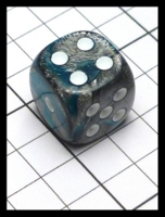 Dice : Dice - 6D Pipped - Green and Silver Chessex - POD Aug 2015